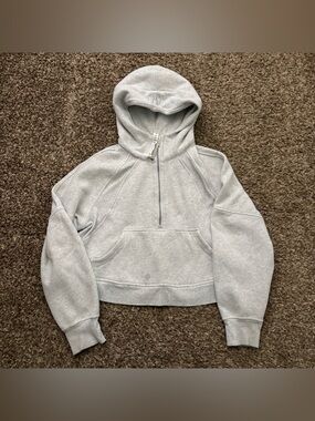 3635 Lululemon Scuba Oversized Half-Zip Hoodie Heathered Grey XS/S